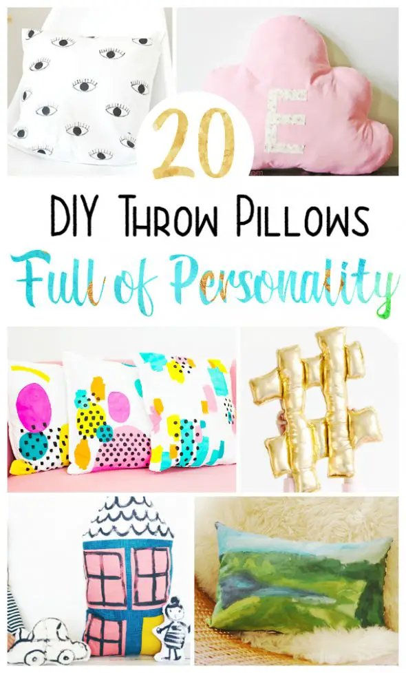 20 DIY Throw Pillows - a list of great home projects!