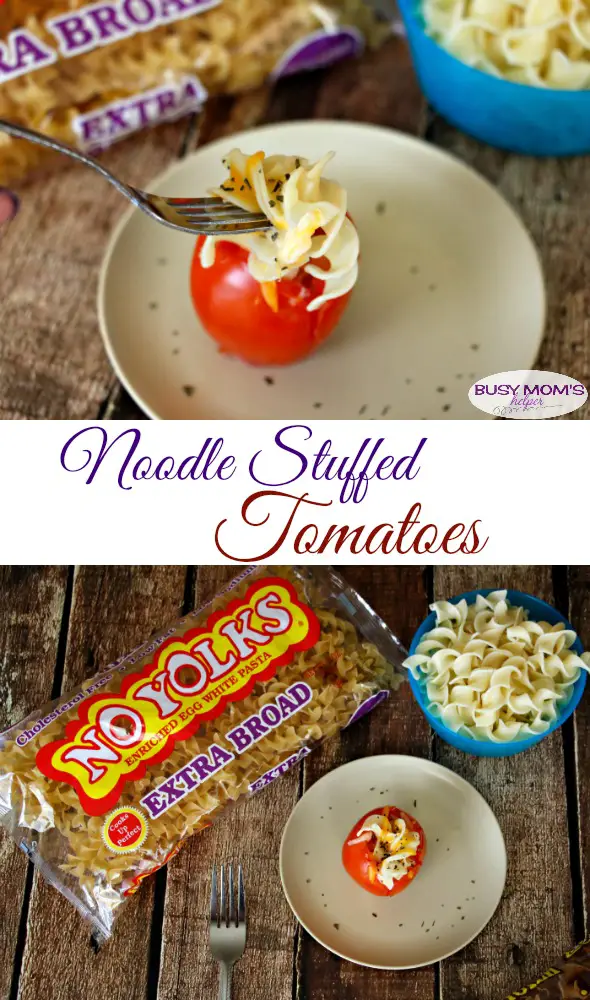 Noodle Stuffed Tomatoes #ad #NoYolks #NoOtherNoodle #IC