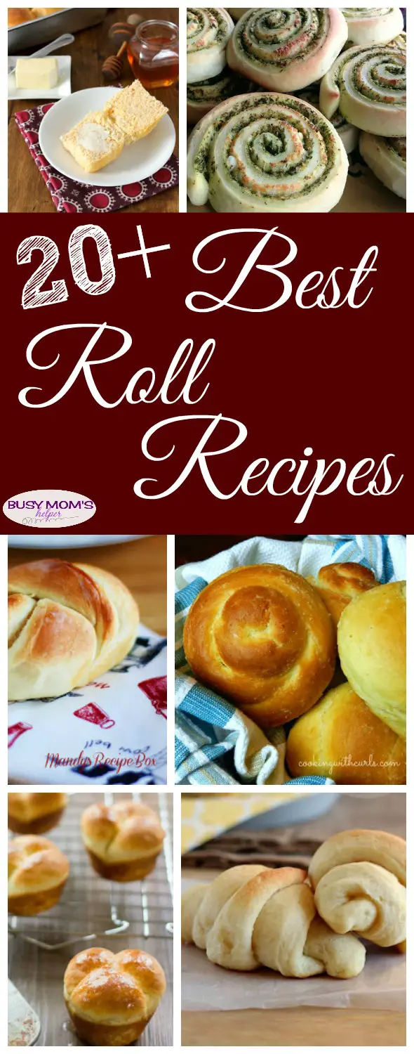20+ Best Roll Recipes for the holidays or any occasion #rolls #bread #recipe #food #thanksgiving #holidayfood #sidedish