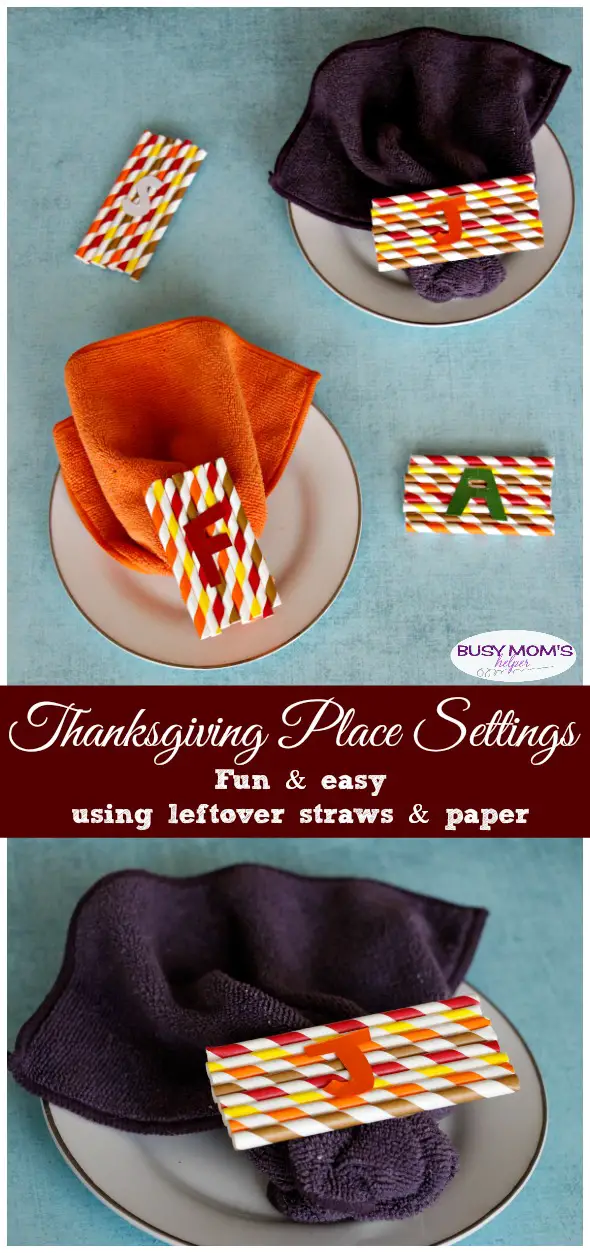 Easy DIY Thanksgiving Place Settings / save money this holiday with these simple, diy place settings - even kids could make them!