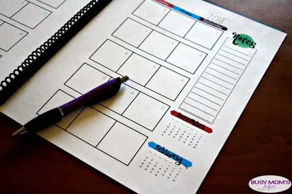 Free Printable 2018 Planner & 2018 Calendar #planner #calendar #freeprintable #printable2018planner #printable2018calendar #organizing #homemanagement #timemanagement