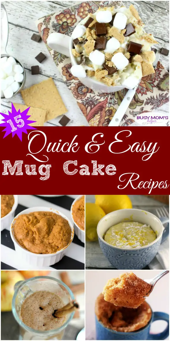 15 Quick & Easy Mug Cake Recipes / delicious & easy dessert recipes #mugcake #dessert #easyrecipe #easycake #easydessert #dessertrecipe #recipe
