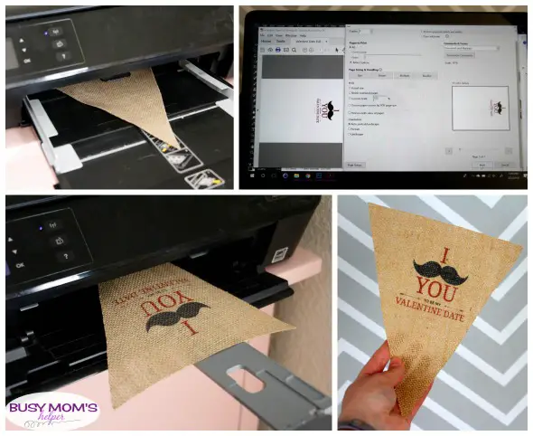 How to Print on Burlap & Valentine Date Invitation Printable #ad #burlapfabric #craft #diy #printable #valentines
