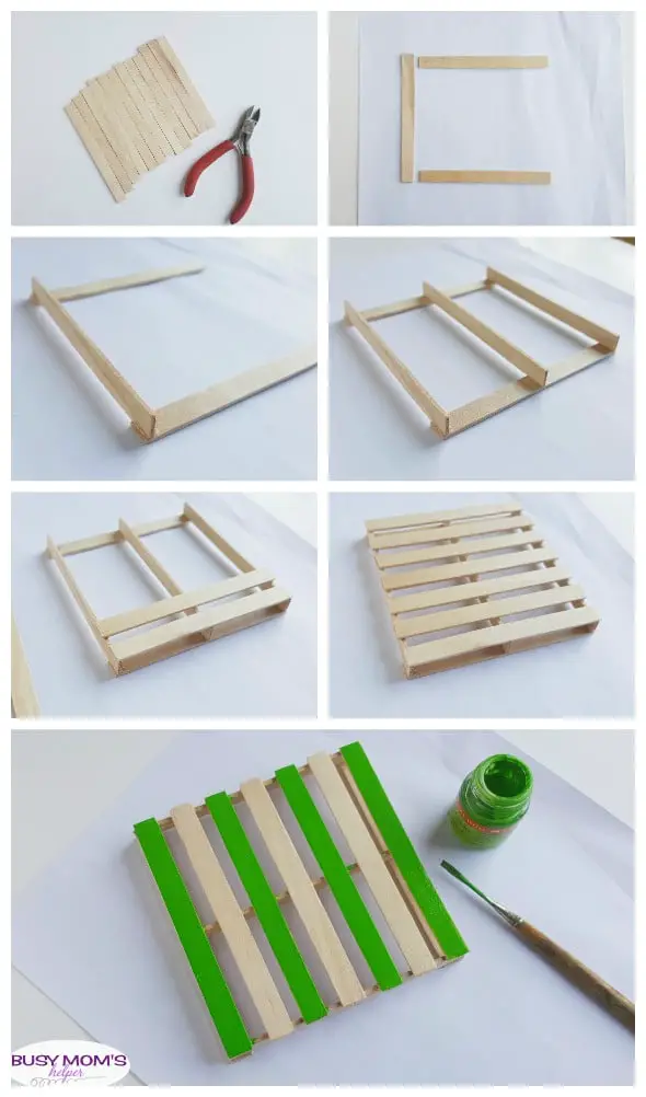 DIY Popsicle Stick Coasters / a fun craft for adults, kids, teens or anyone! #craft #diy #paint #popsiclestick #craftstick #project #activity