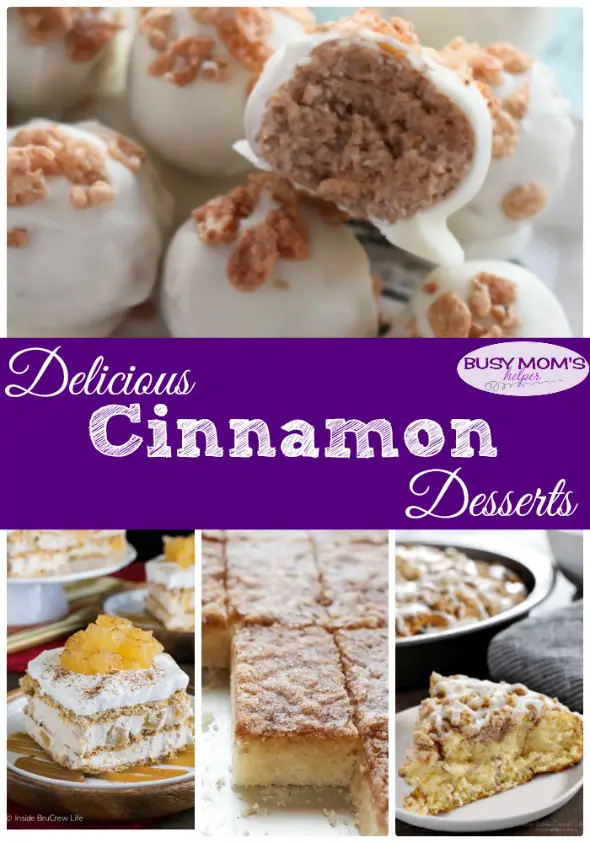 Delicious Cinnamon Desserts #recipe #food #dessert #snack #cinnamon #roundup #tasty