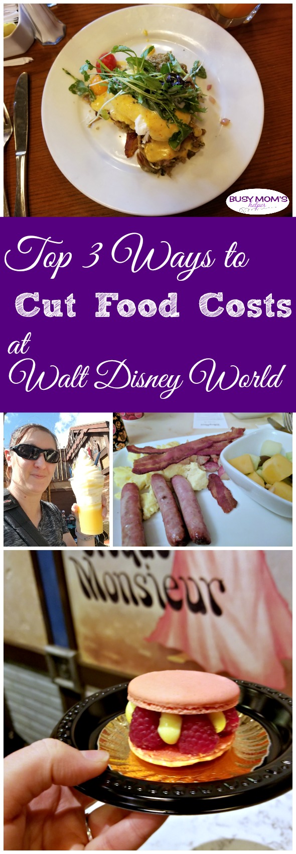 Top Tips to Cut Costs on Food at Walt Disney World - great ways to save money at Disney World! #wdw #waltdisneyworld #money #savingmoney #travel #familytravel #disney