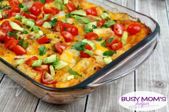 Queso Fundido Strata Recipe - a perfect brunch or appetizer dish! #AD #BetterWithBAYS #recipe #brunch #appetizer