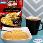 Comforting and Easy Potato Soup & Cider Recipe - a quick, delicious meal from Idahoan® Steakhouse® Soups #AD #IdahoanSoups