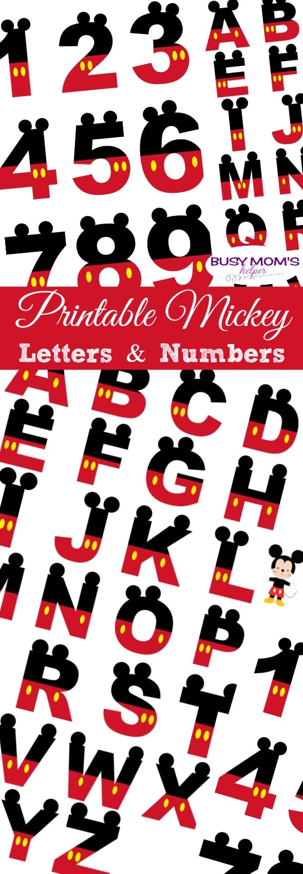 Mickey Mouse Alphabet Letters