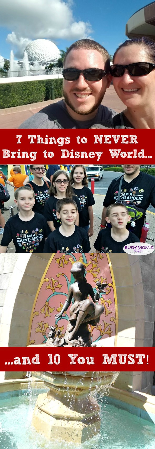 7 Things to NEVER Bring to Disney World + 10 You MUST! #disneyworld #familyvacation #wdw #disneyparks #disneytrip #waltdisneyworld #disneytips