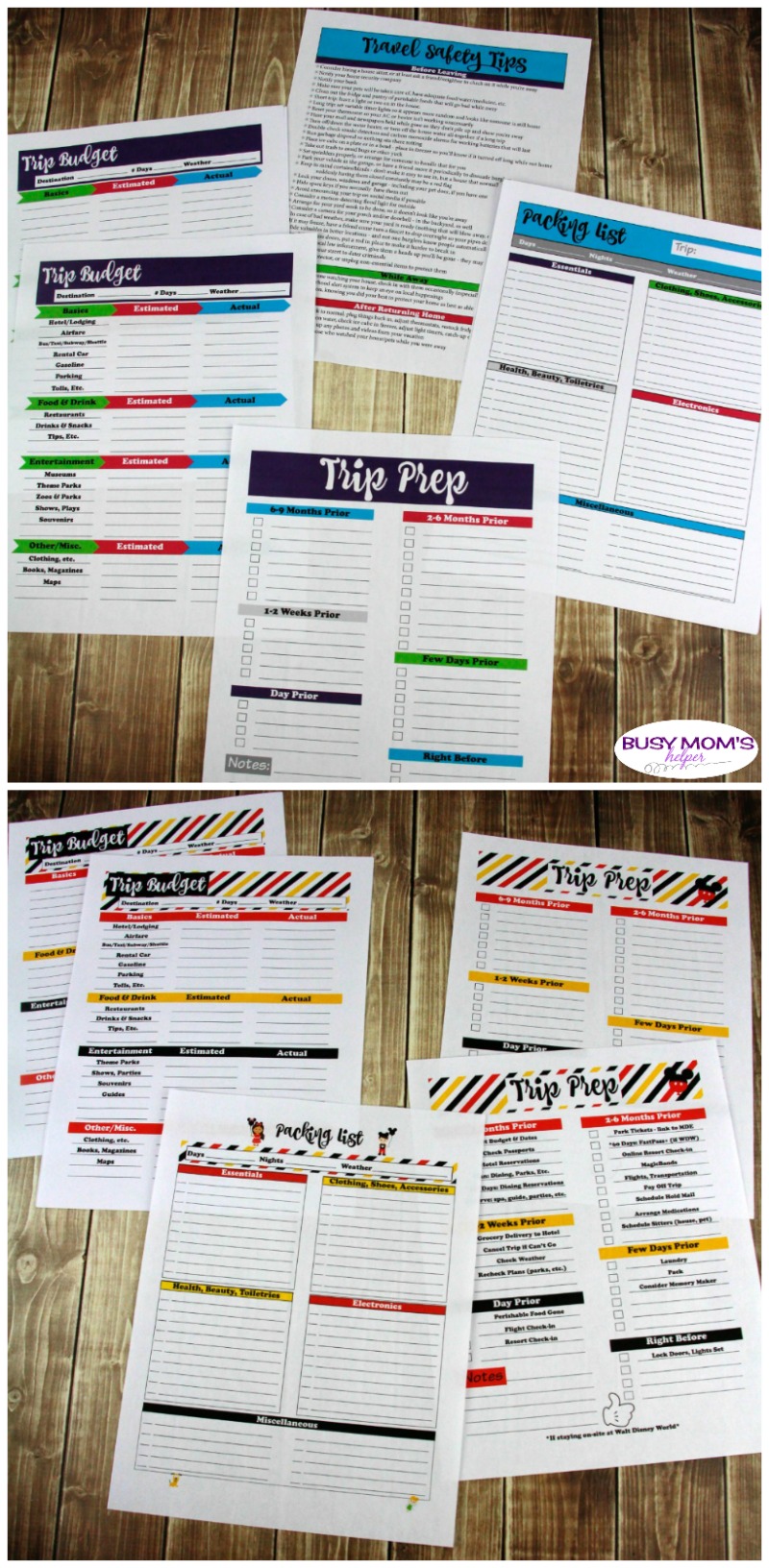 Ultimate Set of Printables for Busy Families! Practically every printable a busy family could use - over 70 pages PLUS two BONUS items! Help get organized with categories like: Money, Scheduling/Time Management, Kitchen/Meal Planning, Security & Home Management, as well as Trip Planning! #printables #busymom #busyparents #busyfamily #busyfamilies #printableset #parenting #moms #money #homemanagement #timemanagement
