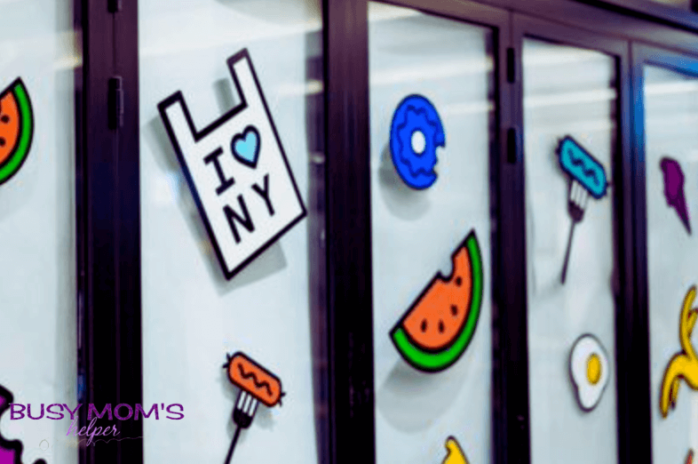 photo of vinyl stickers on glass