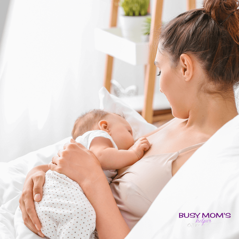 a mother breastfeeding her baby.